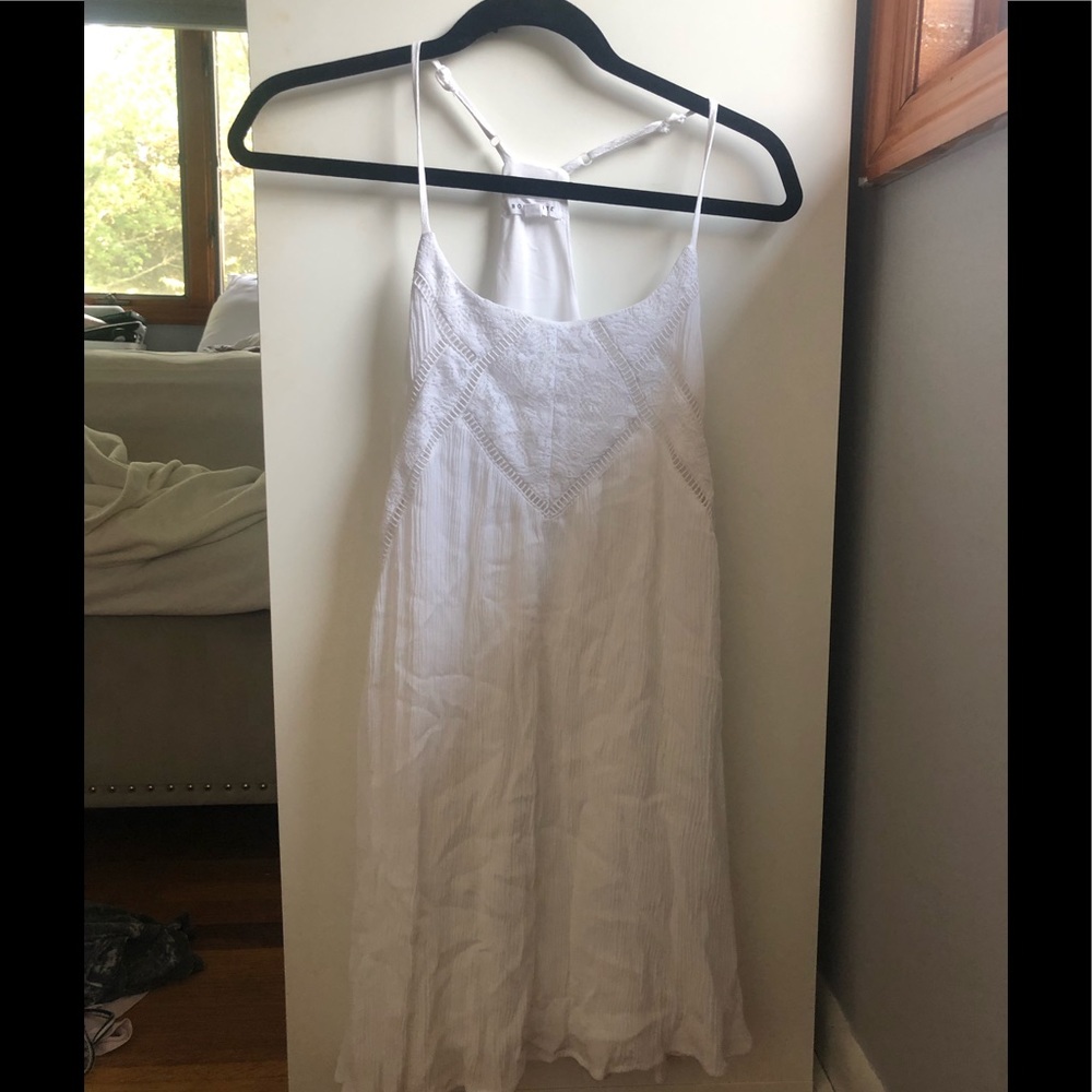 PACSUN: White flowy crochet top mini dress